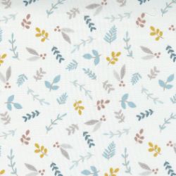 Little Ducklings Foliage Sprigs Baby Pastel Nursery - White - More Details