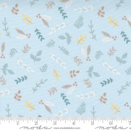 Little Ducklings Foliage Sprigs Baby Pastel Nursery - Blue