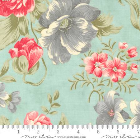 Collections Etchings - Bold Blossoms Aqua