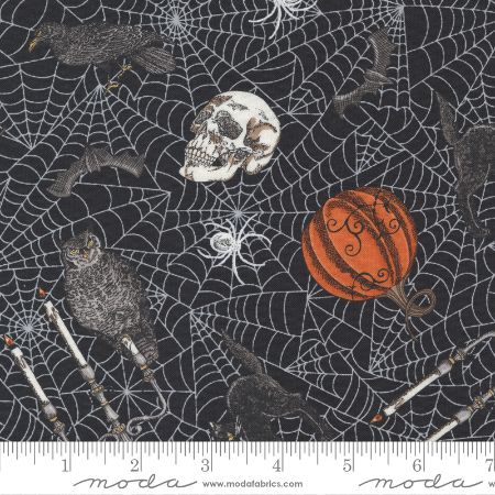 Ghostly Greetings - Midnight Black Vintage Halloween