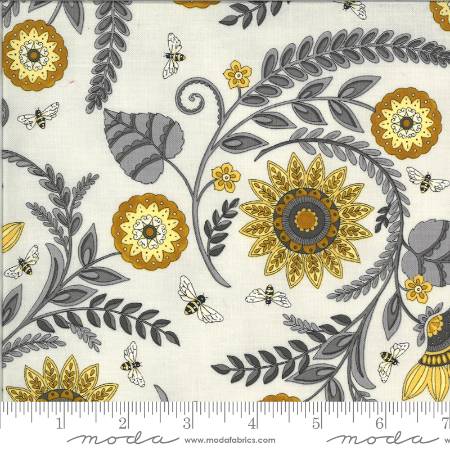 Bee Grateful - Sunflower Garden Dove Grey