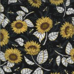 Bee Grateful - Sunflower Studies Ebony - More Details