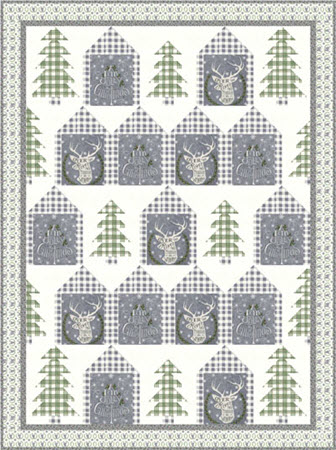 Into the Woods Quilt Kit featuring Hearthside Holiday Brushed