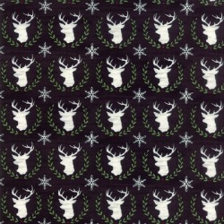 Hearthside Holiday Brushed - Charcoal Black Laurel Deer - SAVE 25% During our BLOWOUT SALE! - More Details