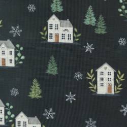 Holidays At Home - Charcoal Black Farmhouse All Over - More Details