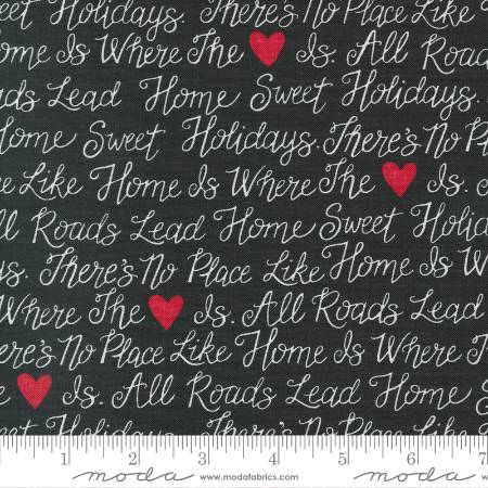 Holidays At Home - Charcoal Black Holiday Text