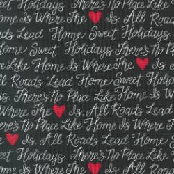 Holidays At Home - Charcoal Black Holiday Text - More Details