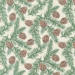 Holidays At Home - Snowy White Evergreen Pinecones - More Details