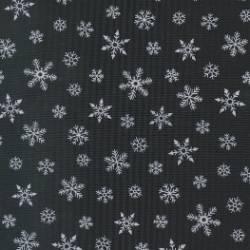 Holidays At Home - Charcoal Black Snowflakes All Over - More Details