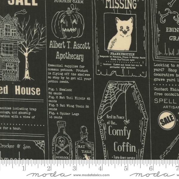 Home Sweet Haunt - Midnight Vintage Newspaper