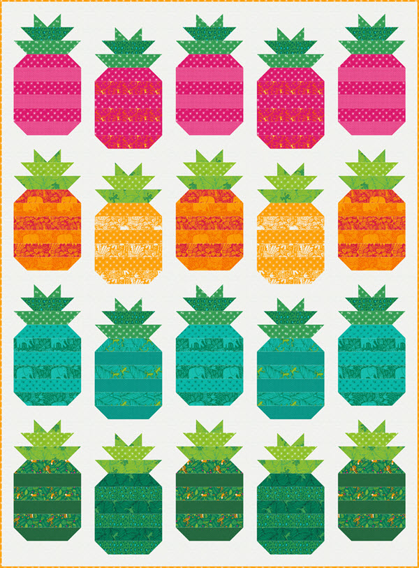 Pineapple Pop Quilt Pattern by Stacy Iest Hsu