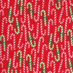 Merry Bright - Merry Canes -Poinsettia Red - More Details
