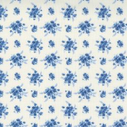 Prairie Days - Farm Flowers Milk White Blue - More Details