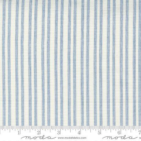 Prairie Days - Country Stripe Milk White Blue