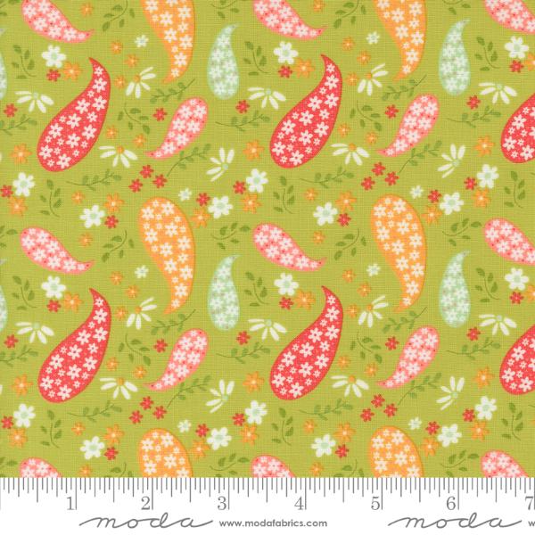 Raspberry Summer - Lime Paisley