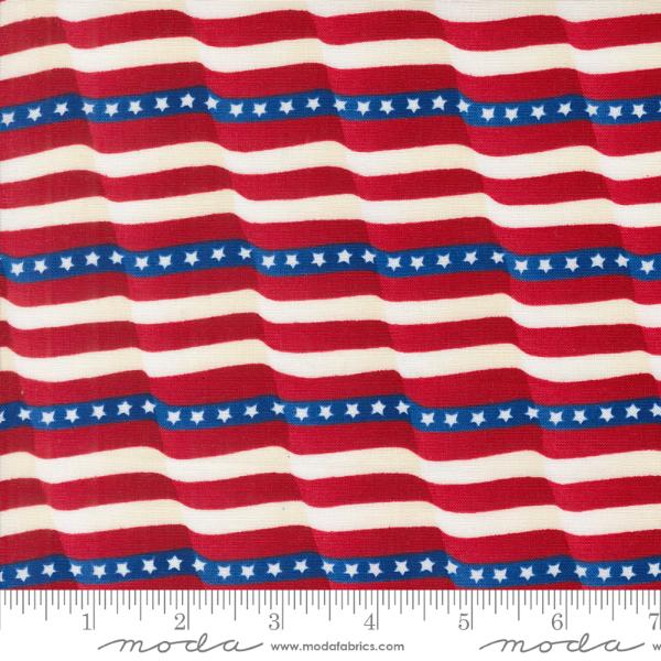 Red White and Bloom - Patriotic Poppy Waving Flag