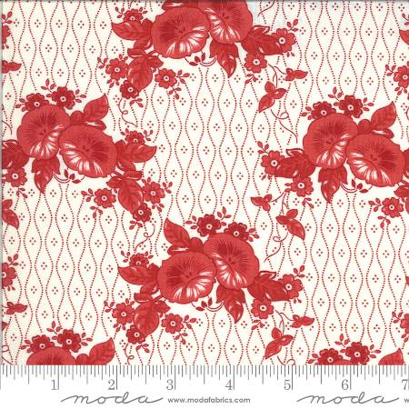 Roselyn - Morning Glory Ivory Red