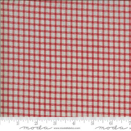 Roselyn - Gingham Taupe Red