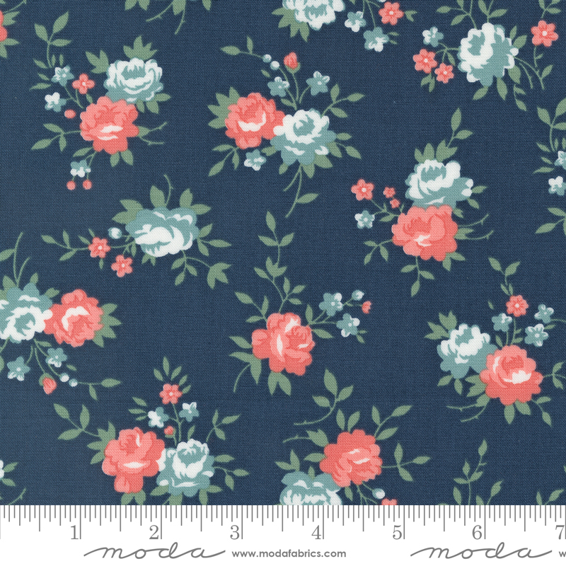 Rosemary Cottage - Navy Gather Floral