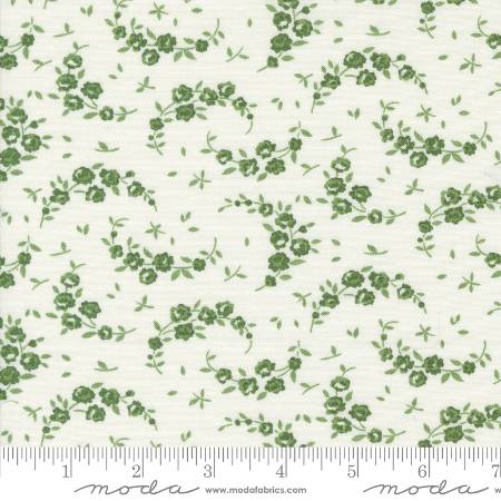 Shoreline - Summer Small Floral Cream Green