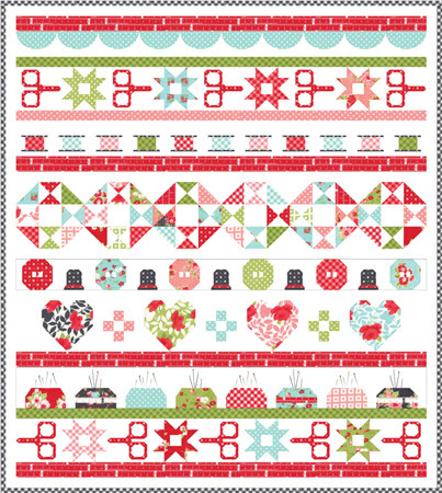 Quilt Day Quilt Kit featuring Little Snippets by Bonnie & Camille -  - SAVE 20% During our BLOWOUT S