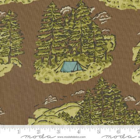 The Great Outdoors - Vintage Camping Landscape and Nature Tents Camping Fire Soil