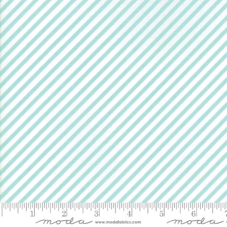 Vintage Holiday - Flannel Aqua Bias Candy Stripe - SAVE 25% During our BLOWOUT SALE!