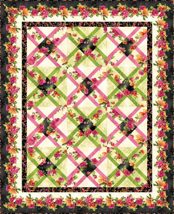 Paradise Lattice Quilt Kit by Debbie Beaves for Maywood Studio Fabricss