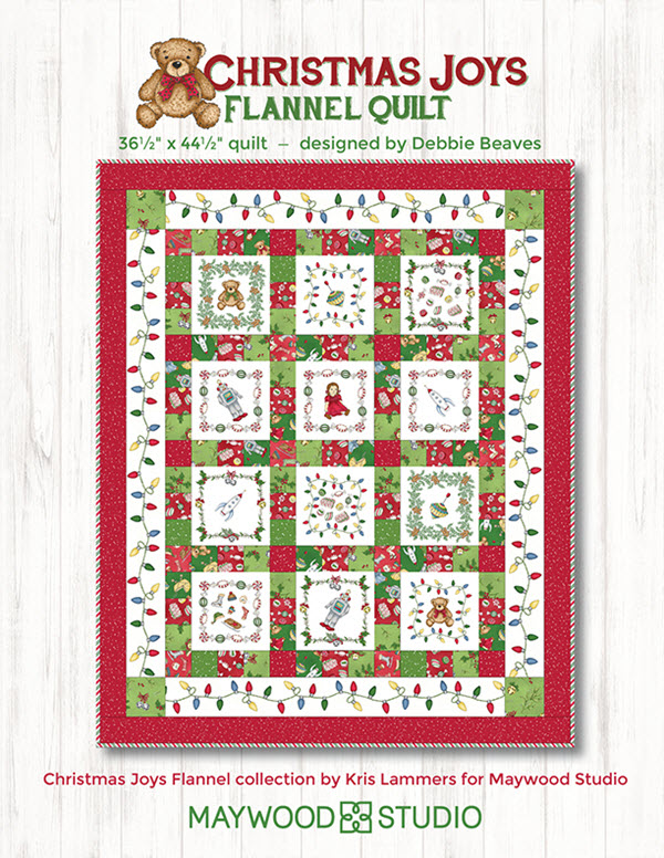 Christmas Joy Flannel Quilt Kit by Debbie Beaves