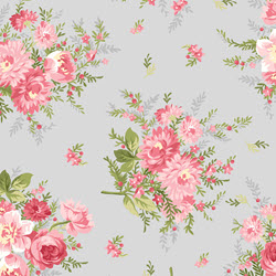 Floral Bouquet - Soft Grey - More Details