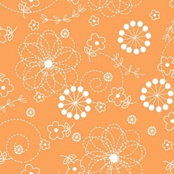 Lil' One Flannel Too - Orange Doodles - More Details