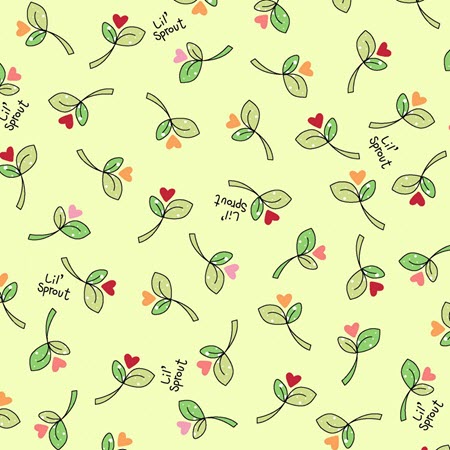 Lil' One Flannel Too - Green Sprouts & Tossed Hearts
