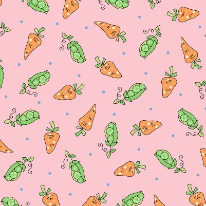 Lil' One Flannel Too - Pink Peas & Carrots