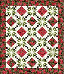 Poinsettia & Pine Eden Quilt Kit by Toby Lischko - LAST ONE! - More Details