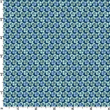 Vintage Flora - Lucky flower Dark Blue