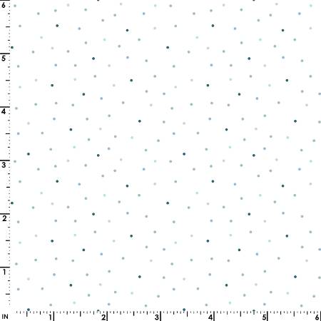 Vintage Flora - Tiny Dots White/Blue/Multi