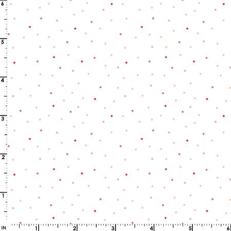 Vintage Flora - Tiny Dots White/Pink/Multi
