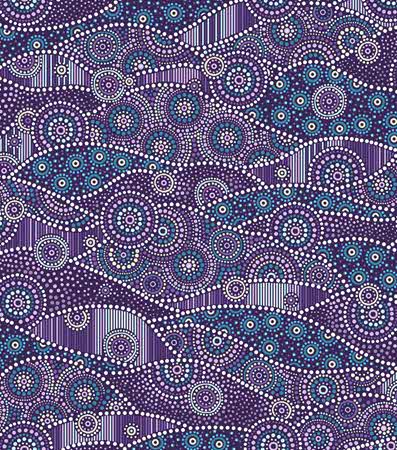 Down Under - Purple Aboriginal Waves