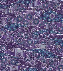 Down Under - Purple Aboriginal Waves - More Details