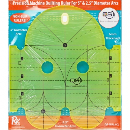Quilters Select 5" & 2.5" Clamshell  Machine Quilting Ruler