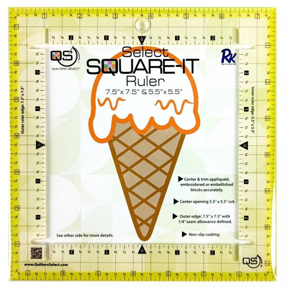 Quilters Select Square it Ruler 7-1/2in Quilters Select Square it Ruler 7-1/2in
