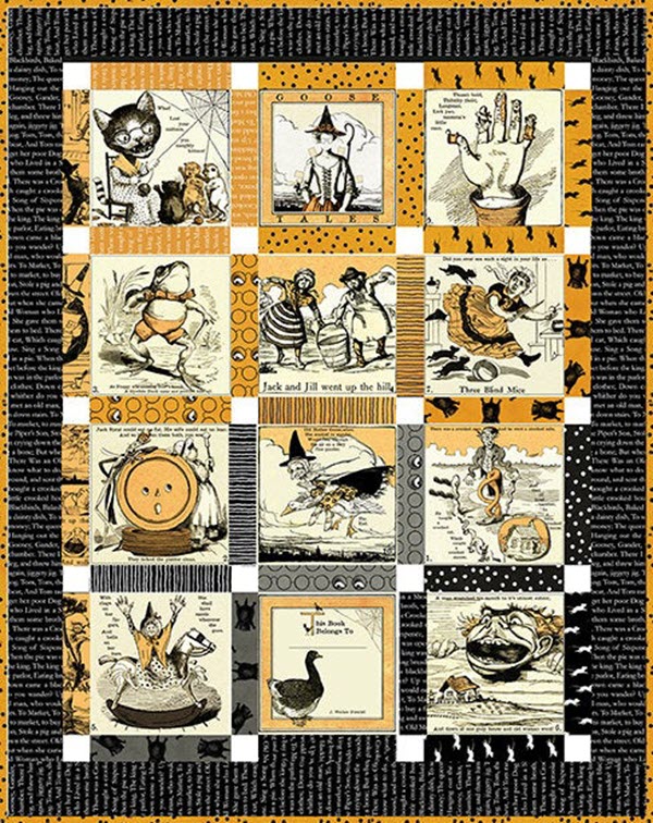 Scary Story Book Quilt Kit by J. Wecker Frisch for Riley Blake