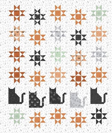 Scaredy Cat Quilt Kit - SAVE 10% During our BLOWOUT SALE!