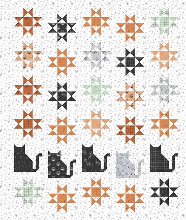 Scaredy Cat Quilt Kit by by Amanda Niederhauser