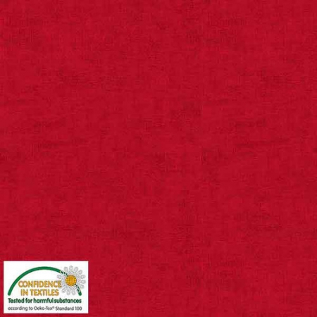 Stof Melange - Basic - True Red