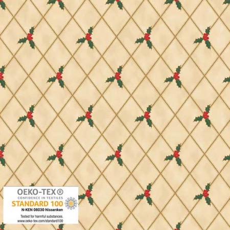 Stof Star Sprinkle - Beige Gold Holly