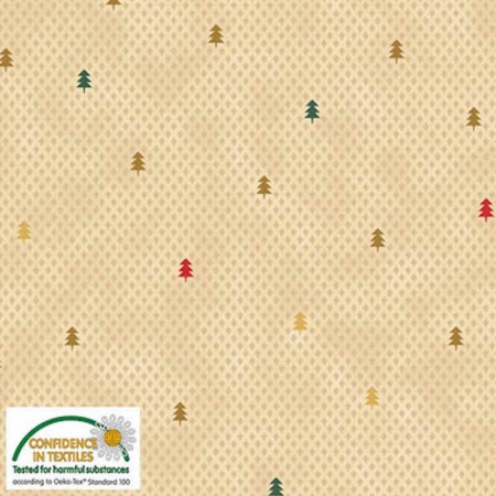 Stof Star Sprinkle - Beige Gold Small Christmas Trees