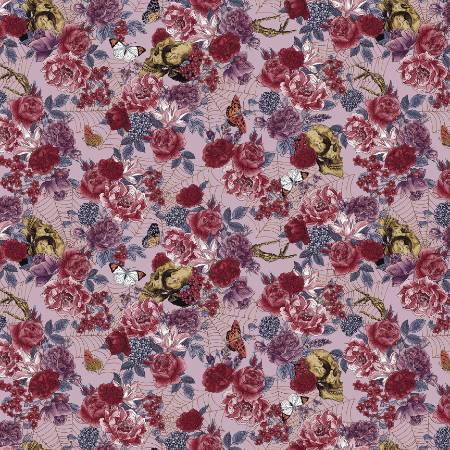 Bones Collection - Dusty Rose Large Floral and Bones