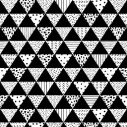 Black & White - with a Touch of Bright - Black and White Patterned and Triangles - More Details