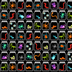 I'm Buggin' Out - Glow in the Dark - Black Bugs in Jars - More Details